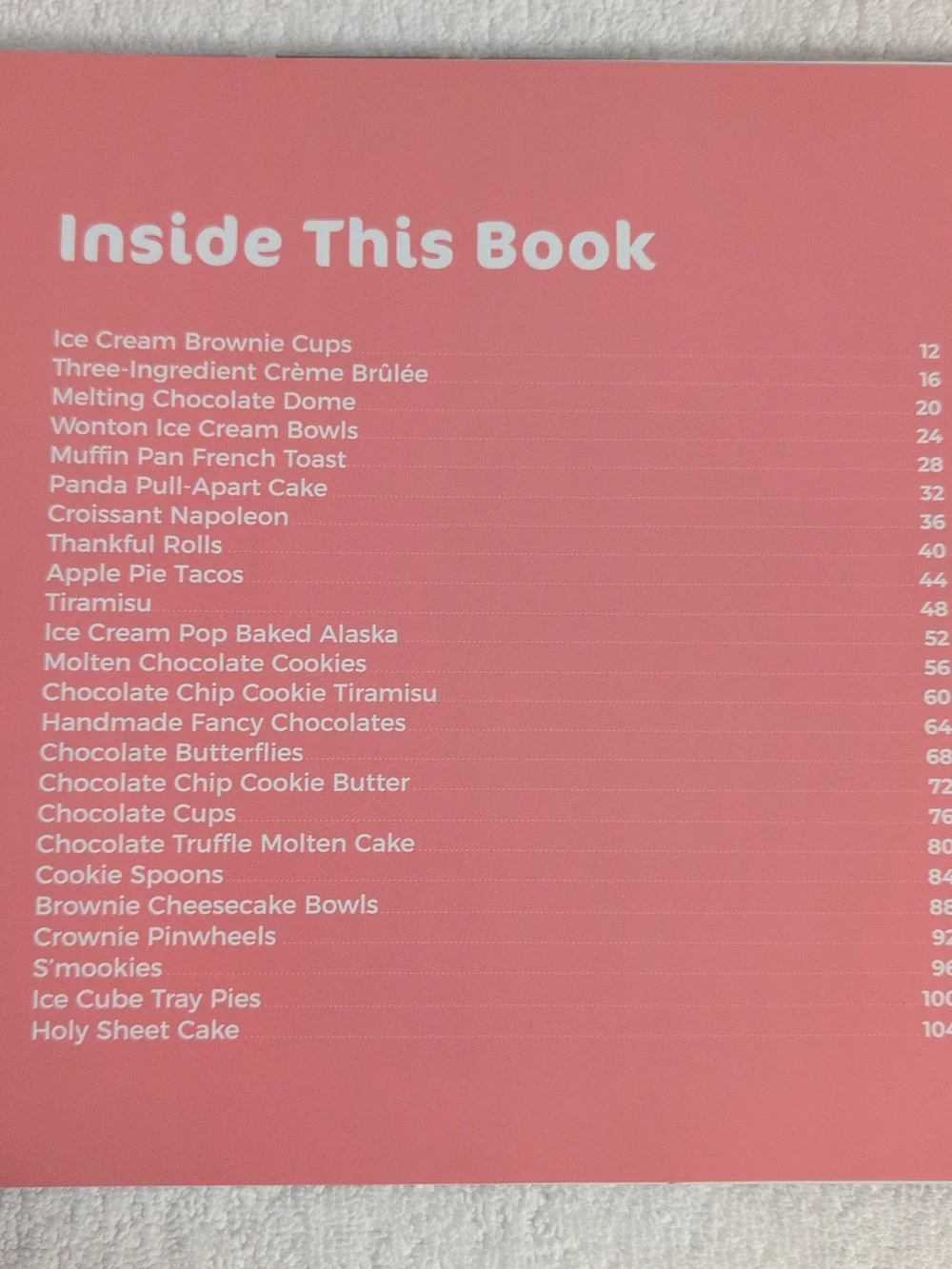 Dessert Hacks Cookbook - Pink Cover